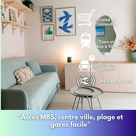 Studio 50M Tram Parking Gratuit 13Min Gare Montpellier Exterior foto